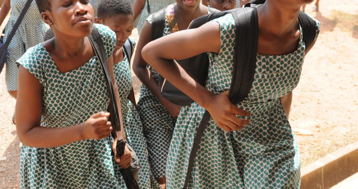 Image of school going girls Ghana